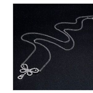Silver Rhinestone Butterfly Waist Body Chain